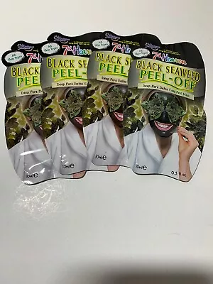 Montagne Jeunesse 7th Heaven BLACK SEAWEED Peel-Off Single Use Mask NEW Set Of 4 • $9.99