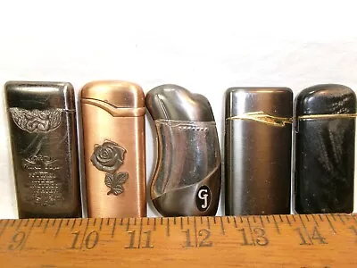 Lot Of 5 Vintage Refillable Windproof Torch Lighters • $19.99