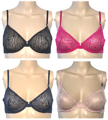 Victorias Secret Luxe Lingerie Very Sexy Unlined Demi Bra Zebra Lace Nwt • $15.75