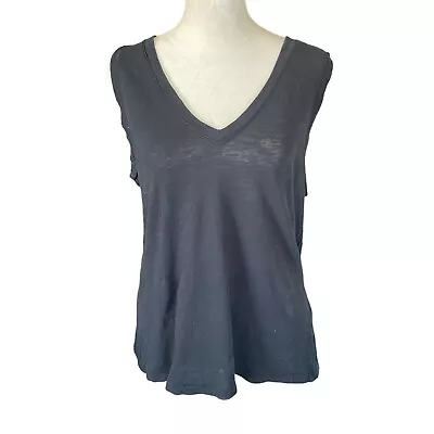 Madewell Medium Black V-neck Pullover Stretchy Tank Top Women's Lightweight • $14