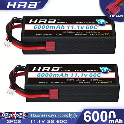 2pcs 11.1V 6000mAh 3S LiPo Battery Hard Case Deans For RC Car  Truck Aeroplane • £87.99