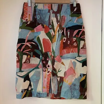 GORMAN X Megan Grant Skirt - Size 10 - Pencil Denim Skirt • $69