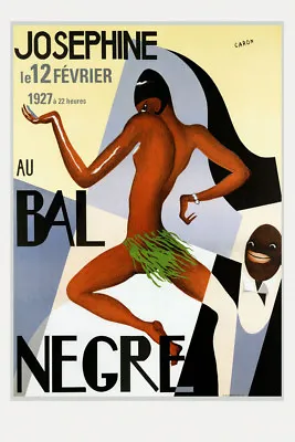 JOSEPHINE BAKER Jazz Revue Bal Negre French Dance Poster Repro FREE SHIP In USA • $17.90