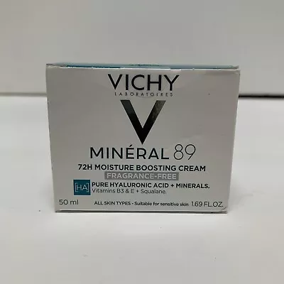 Vichy Mineral 89 72H Moisture Boosting Cream Fragrance-Free 1.69oz. EXP2026 #624 • $19.90