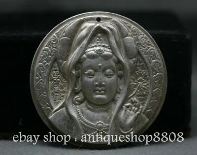 $16.79 • Buy 2   China Tibet Silver Boddhisattva Quan Guan Yin Goddess Buddha Amulet Pendant 