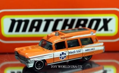 2024 Matchbox Coffee Cruisers V '63 Cadillac Ambulance Orange • $3.99