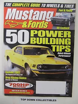 Mustang & Fords Magazine   November  2002     Robert Thompson's '5 GT Fastback • $9.77