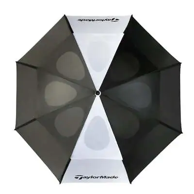 68 In Automatic Open Golf Umbrella Oversized Vented Double Canopy Black/White • $26.94