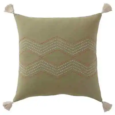 2 X IKEA HALLVI - Cushion Cover Handmade  Green  50 X 50cm • £11.99