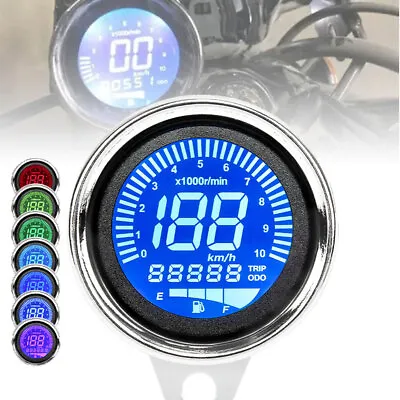 Motorcycle LCD Digital Meter Odometer Speedometer Tachometer RPM Fuel Gauge • $18.99