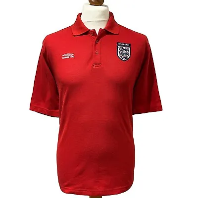 ENGLAND 2001/02 Umbro Polo Shirt (L) International Football Soccer Vintage 2000s • £39.99