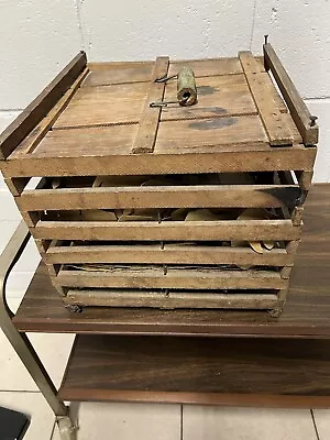 Vintage Antique Primitive Wooden Egg Crate Carrier W / A Few Original Dividers • $37