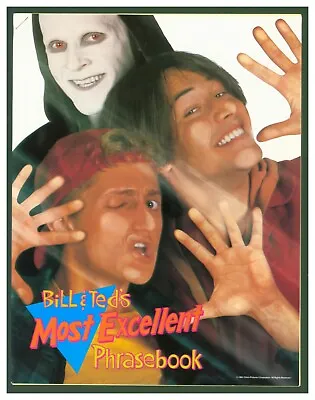 Vintage 1991 Bill & Ted's Most Excellent Phrasebook Theater Promo Keanu Reeves • $10
