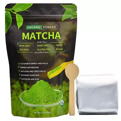 Organic Green Matcha Tea Powder Unsweetened  100% Natural Detox Slim Drink cook • $15.99