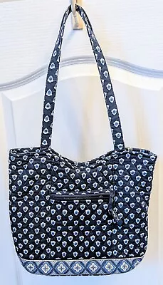 Vera Bradley Nantucket Navy Shoulder Bag Handbag Purse 10  X 12  X 4  • $19