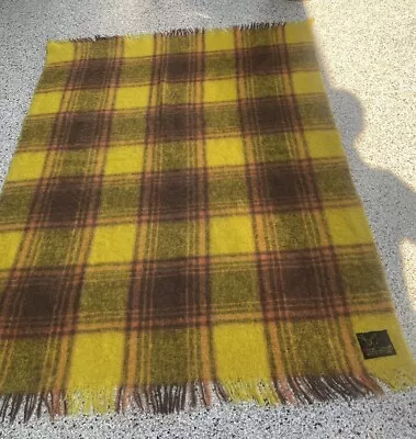 Vtg HAND A  CRAFT  Mohair Wool Throw Blanket 72 X51  Made In Scotland Excellent • $50