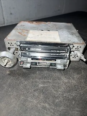 Vintage Mustang Auto Reverse AM FM Radio Cassette Deck CRF-210 -FOR PARTS/REPAIR • $19.95