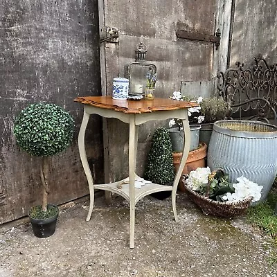 Grey Hand Painted Square Vintage / Antique Ornate Mahogany Bedside / Side Table • £300