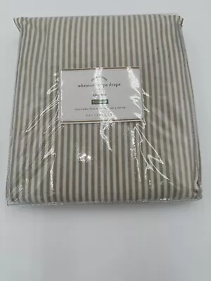 Pottery Barn Wheaton Stripe Grommet Drape In Khaki NEW In Packaging 50  X 96  • $54.99