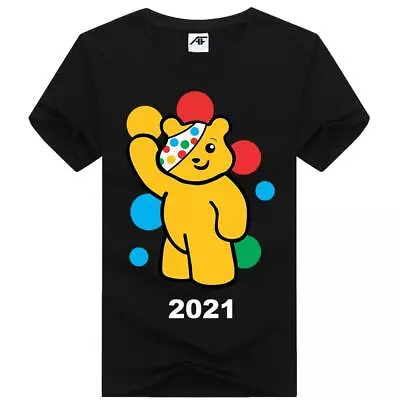 £9.97 • Buy Children In Need Logo Printed Men T-Shirts Short Sleeve Novelty Kids Wear Tops