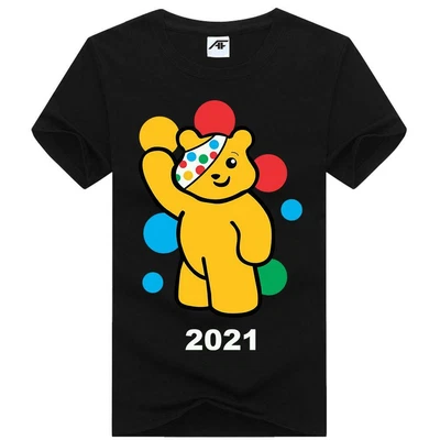 £9.97 • Buy Children In Need Logo Printed Men T-Shirts Short Sleeve Novelty Kids Wear Tops