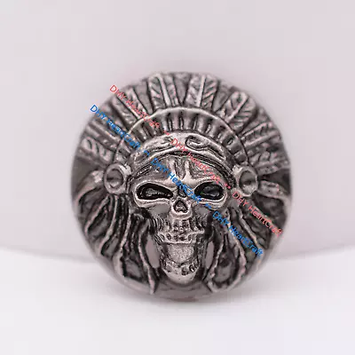 10X 35mm Ethnic South Leathercraft Conchos Indian Chief Head Dress Rivetback • $15.39
