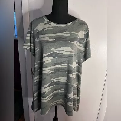 Ultra Soft 3/4 Sleeve Camo Tunic By Coin 1804 Los Angeles Women's Size 2X • $18