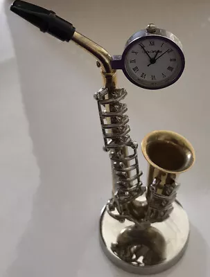 Saxophone - Novelty Miniature Clock - Good Working Order In Original Box • £19.99