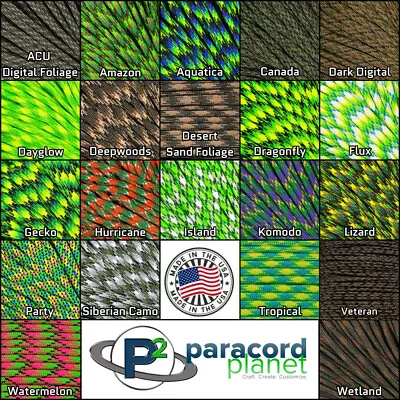 550LB Parachute Rope Paracord Green Colors 10' 25' 50' 100' Feet Length Options • $6.99