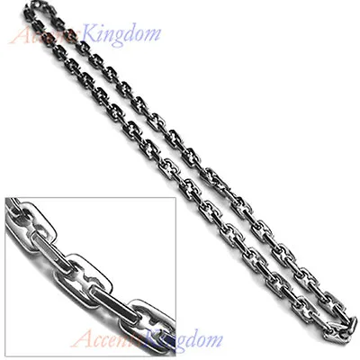 Accents Kingdom Men's Titanium Box Chain Non Magnetic Golf Necklace • $119.99