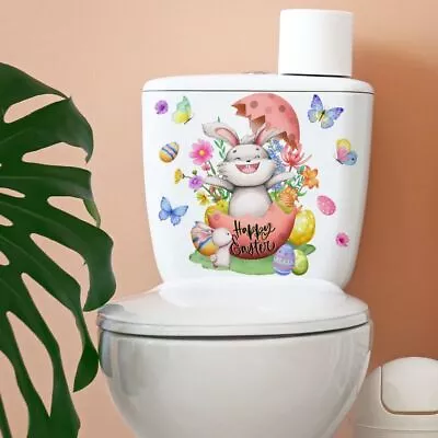 1/3Pcs Double-sided Visible Easter Eggs Toilet Stickers  Bathroom • $12.01