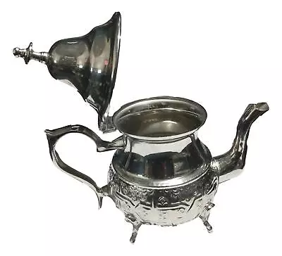 Handmade Small Moroccan Teapot Tea Pot Silver Color • £24.60