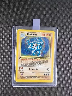 £1.20 • Buy 🔥 1st Edition Machamp 8/102 🔥 Original Base Set Holo Rare Pokemon Card WOTC