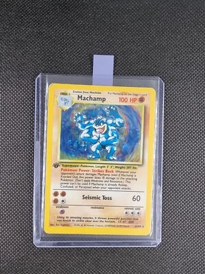 £1.20 • Buy 🔥 1st Edition Machamp 8/102 🔥 Original Base Set Holo Rare Pokemon Card WOTC