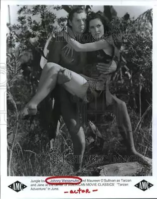 1997 Press Photo Johnny Weissmuller And Maureen O'Sullivan  Tarzan Adventure  • $19.99