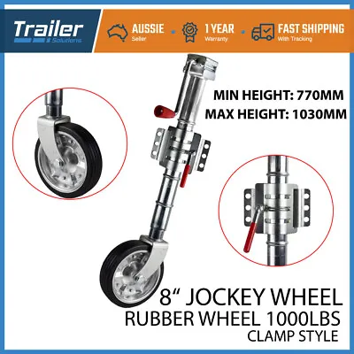 8  INCH JOCKEY WHEEL Side Wind 1000LBS With Weld On Or Bolt On Clamp Trailer • $110