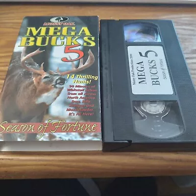 Mossy Oak Mega Bucks 5 VHS VCR Video Tape Used Deer Hunting 14 Hunts • $4.28