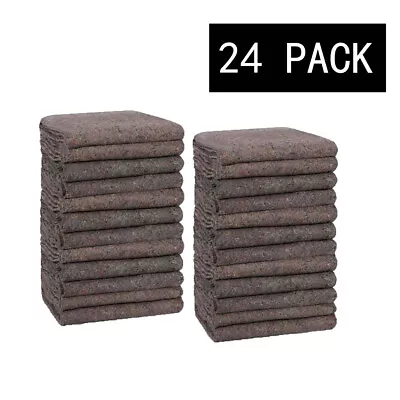 24 Moving Blankets 53x74 Inch Heavy Duty Professional Quality Quilted • $54.58