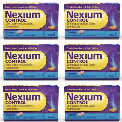 £24.94 • Buy 42 Tablets - Nexium Control Heartburn & Acid Reflux Gastro Resistant 20mg - 24Hr