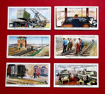 Wills  six Vintage  1938 Cigarette Cards   Railway Equipment  37-39-40-42-43-47 • £1.49