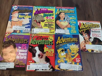 Disney Adventures Magazine Lot Of 7 1994 1995 1996 1997 Jim Carrey Simpsons • $25