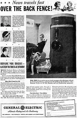 1938 Vintage Print Ad Of GE General Electric Oil Furnace  • $9.99