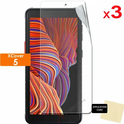 3 Pack Of CLEAR Screen Protector Cover Guards For Samsung Galaxy XCover 5 • £2.49