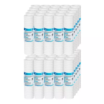 50PK 10 X2.5  Grooved Sediment Water Filter Whole House RO 50/30/5/1/0.5 Micron • $92.48