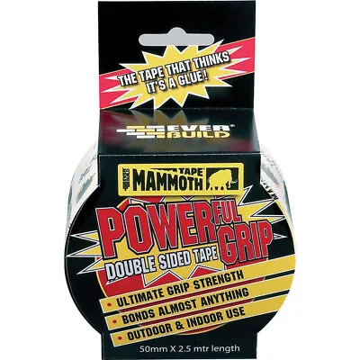 Everbuild Mammoth Powerful Grip Double Sided Tape 50mm X 2.5m • £10.99