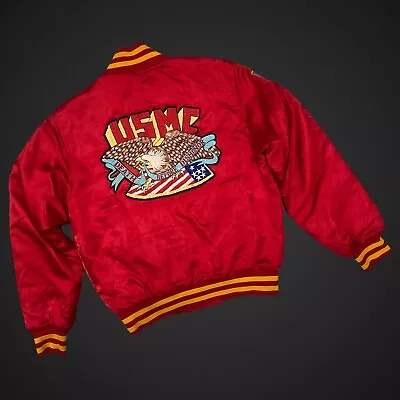 US Marines Vintage Swingster Bomber Jacket USMC Embroidered • $29