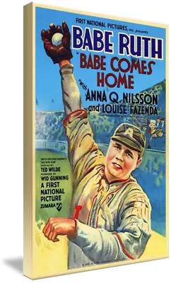 Movie Canvas - Babe Ruth Baseball Vintage Film Poster Ad 3 Sizes • $98.99