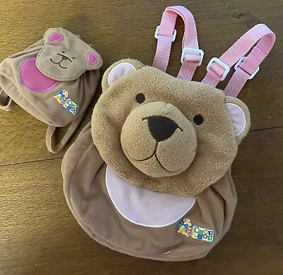 Zapf Creations Chou Chou Vintage Teddybear 2 Backpacks Child Doll Set Rare EC • $45