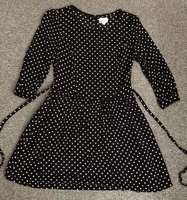 LEVI’S Black And White Polka Dot Dress UK Size M • £12.50