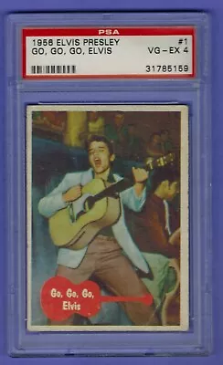 1956 Topps Bubbles Elvis Presley #1 Go Go Go Elvis PSA 4 VG-EX • $139.99